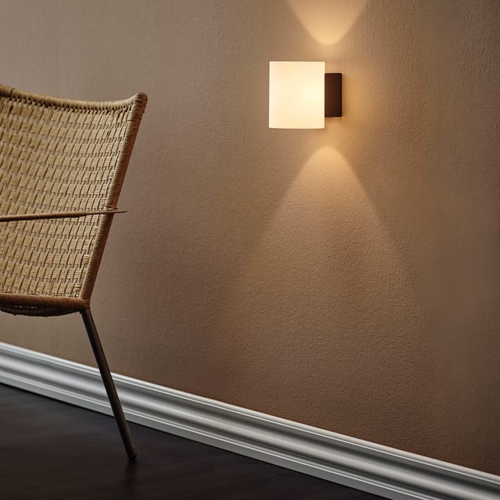 Evoke wall lamp small - anthracite grey-white glass - Herstal