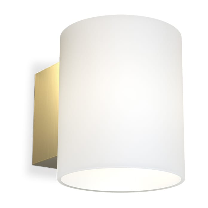 Evoke wall lamp small - Satin brass-white glass - Herstal