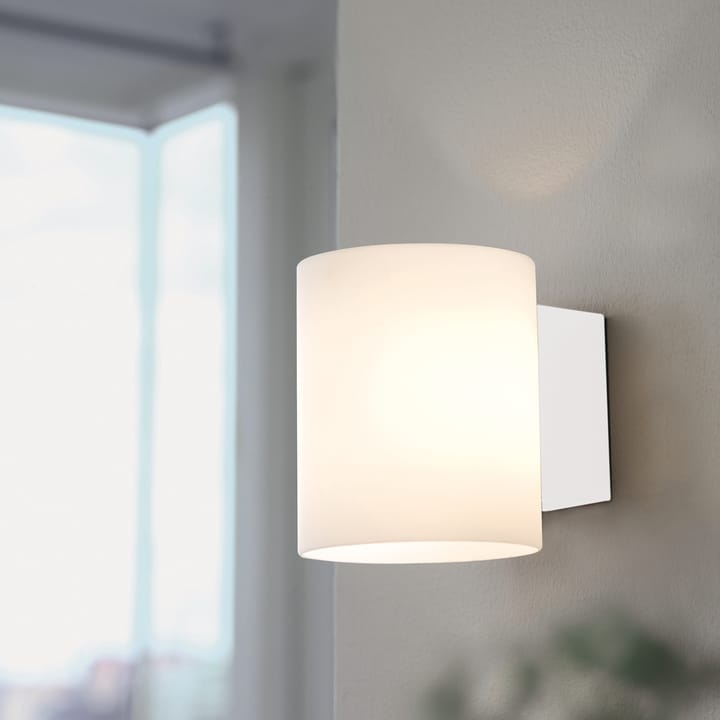 Evoke wall lamp small, white-white glass Herstal