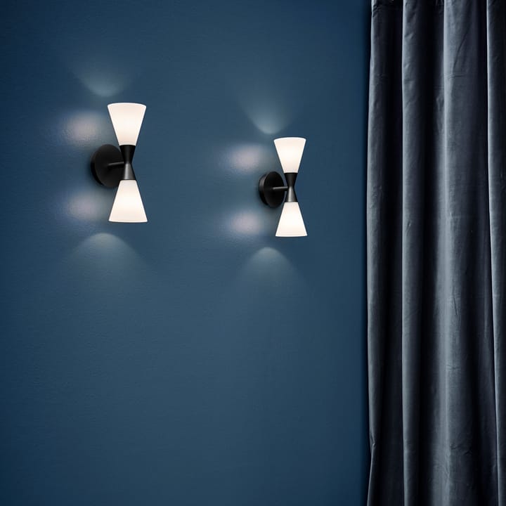 Harlekin duo wall lamp - matte black - Herstal