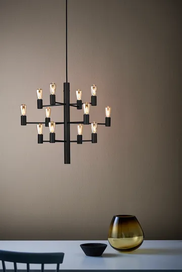 Manola 12 chandelier - black - Herstal