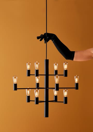 Manola 12 chandelier - black - Herstal