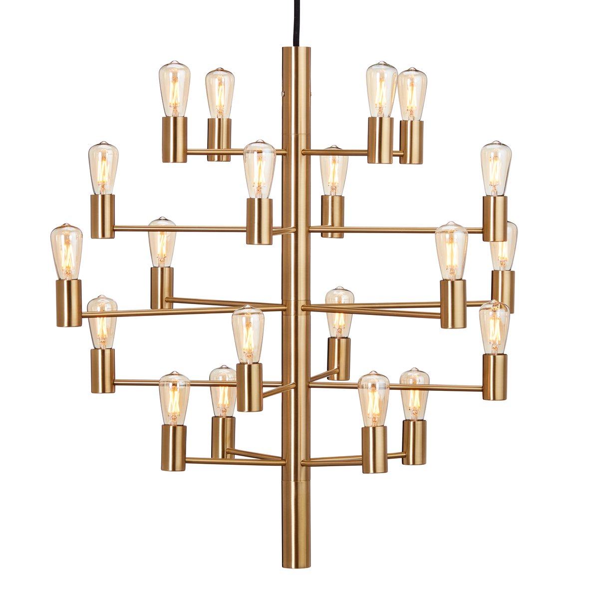 Herstal Manola 20 candelier Satin brass | Scandinavian Design | Pendant lamps | Gold-coloured
