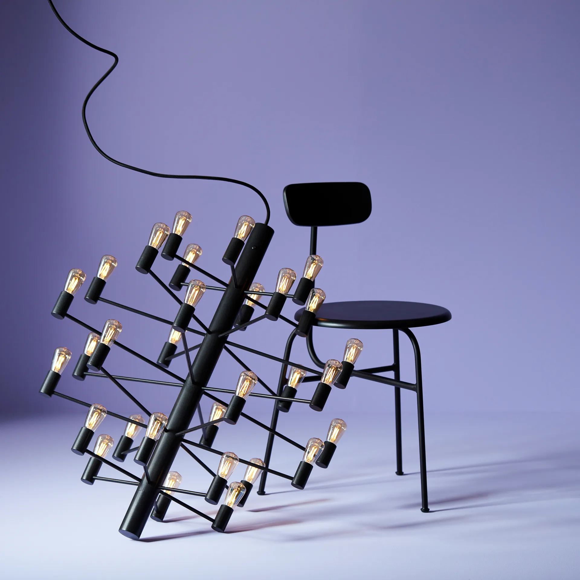 Manola 30 chandelier, Black Herstal