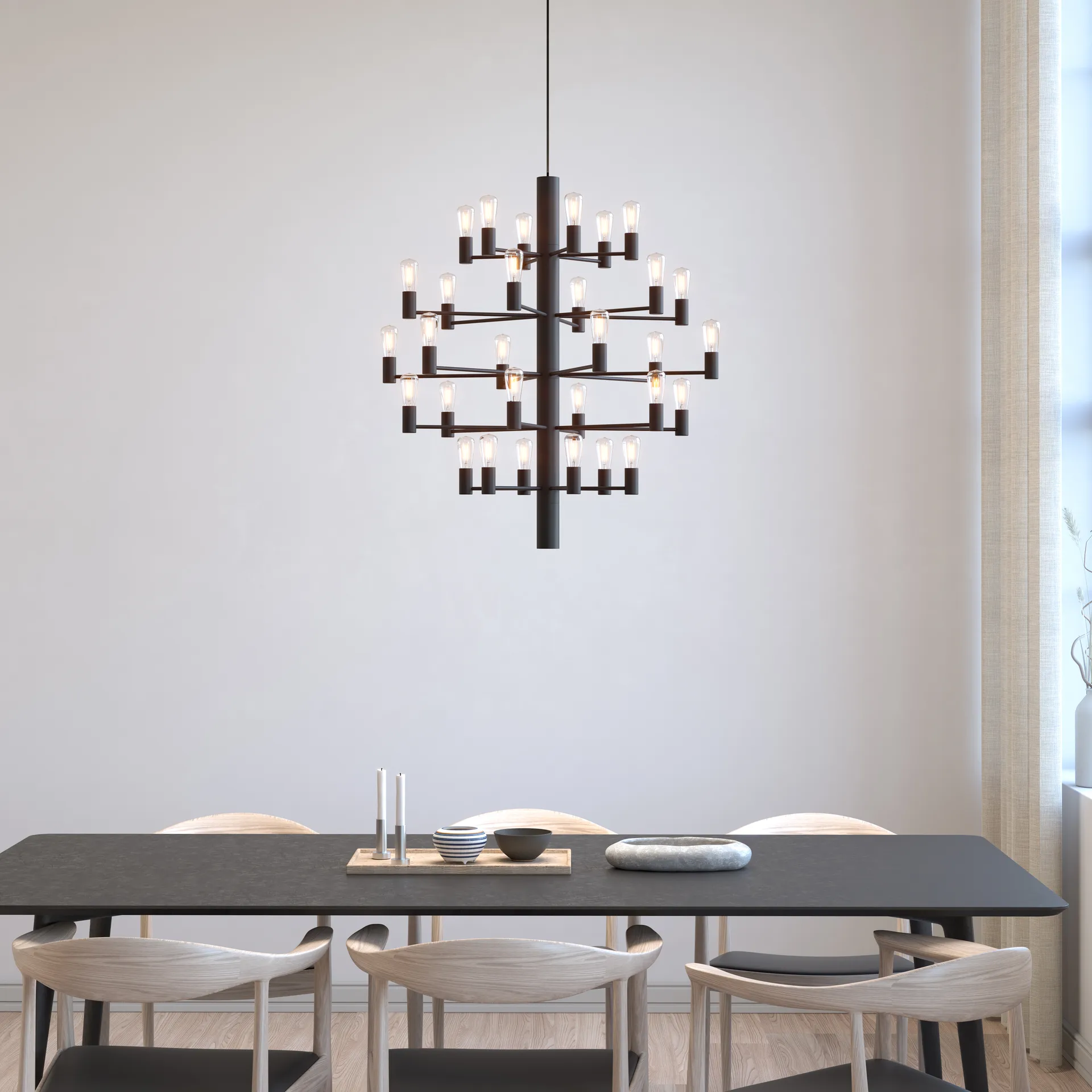 Manola 30 chandelier, Black Herstal