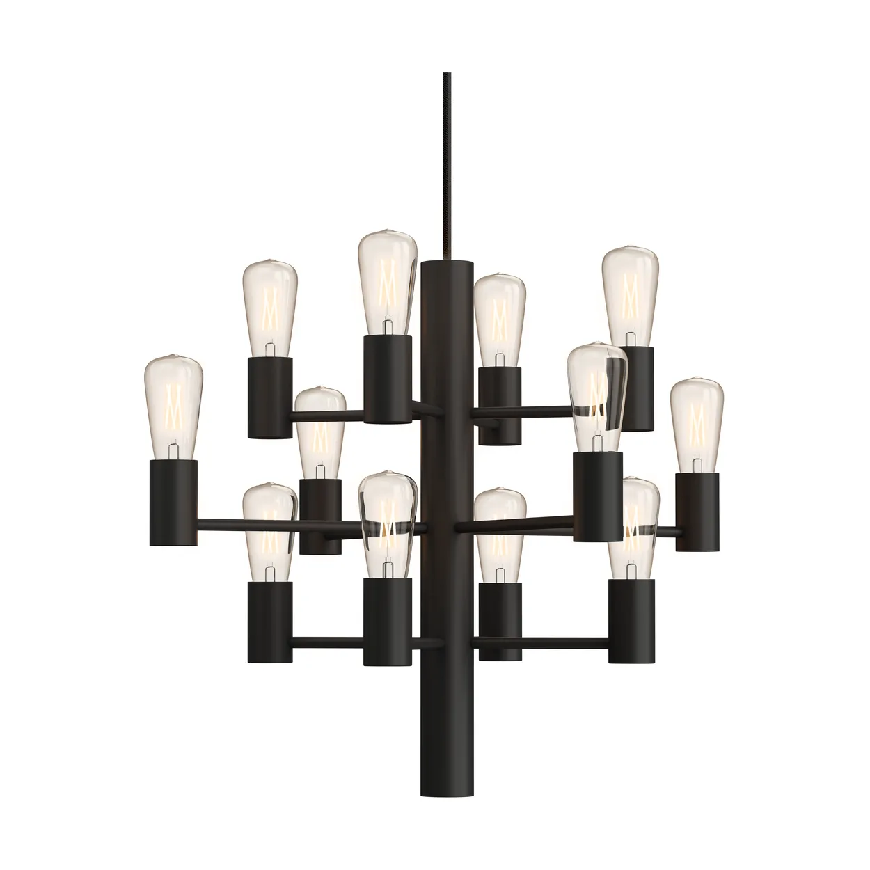 Herstal Manola Mini 12 chandelier Black | Scandinavian Design | Wall lights | Black