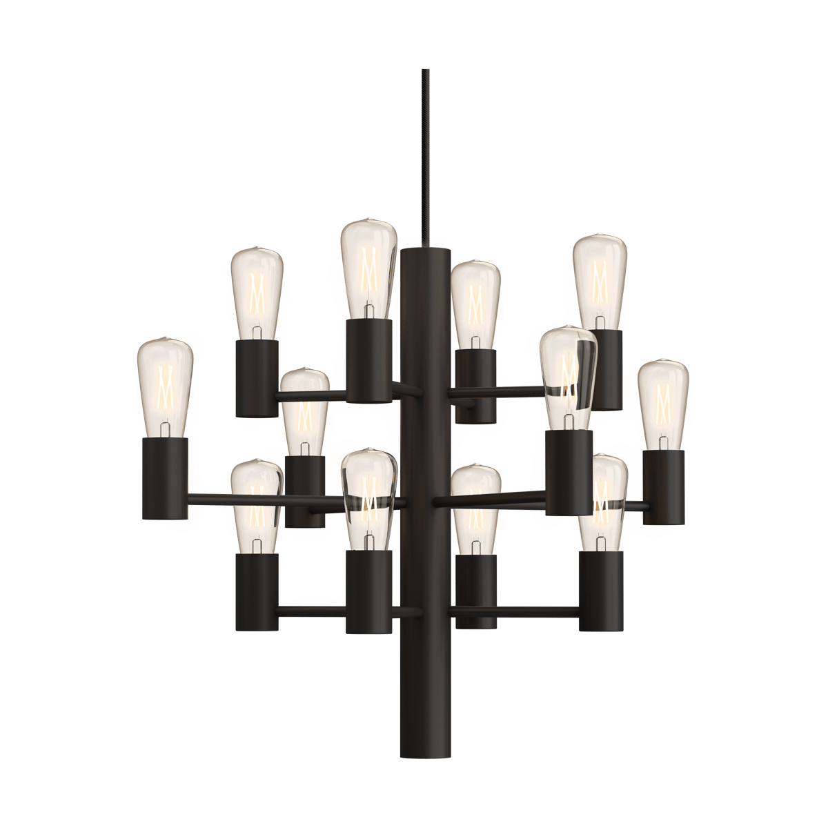Herstal Manola Mini 12 chandelier Black | Scandinavian Design | Wall lights | Black