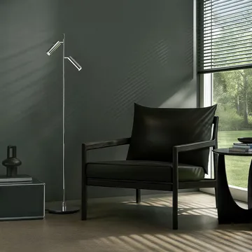 Pipeline floor lamp - Chrome-double - Herstal