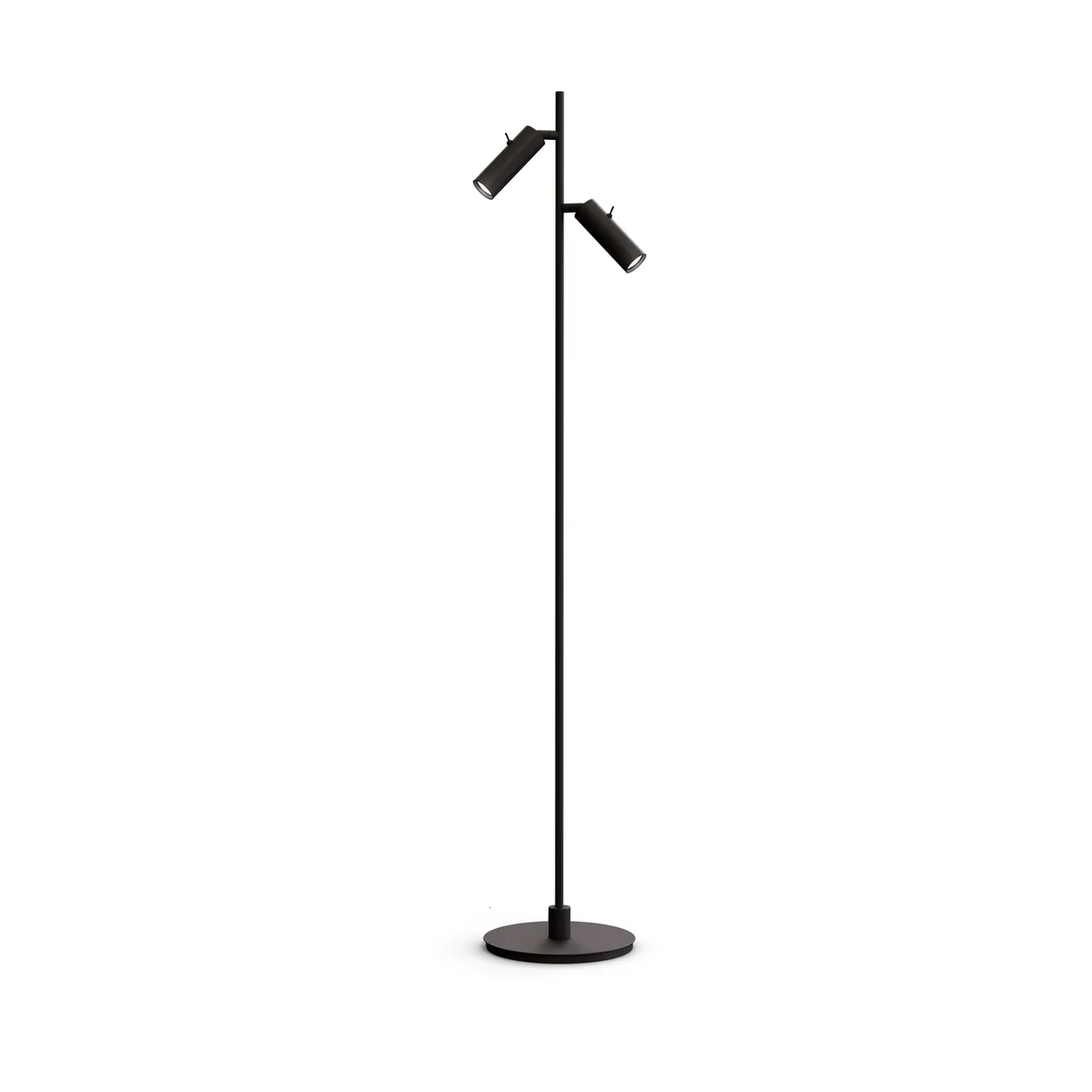 Herstal line floor lamp Matte black, double | Scandinavian Design | Floor lamps | Black