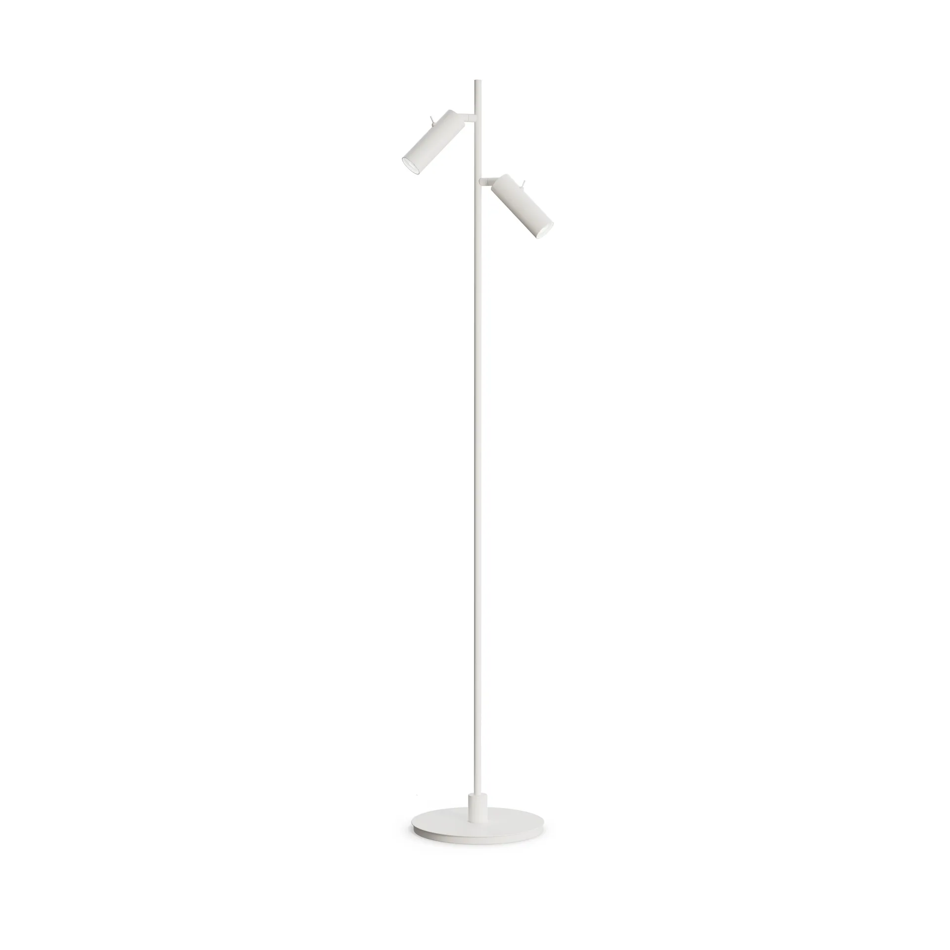 Pipeline floor lamp, Matte white, double Herstal