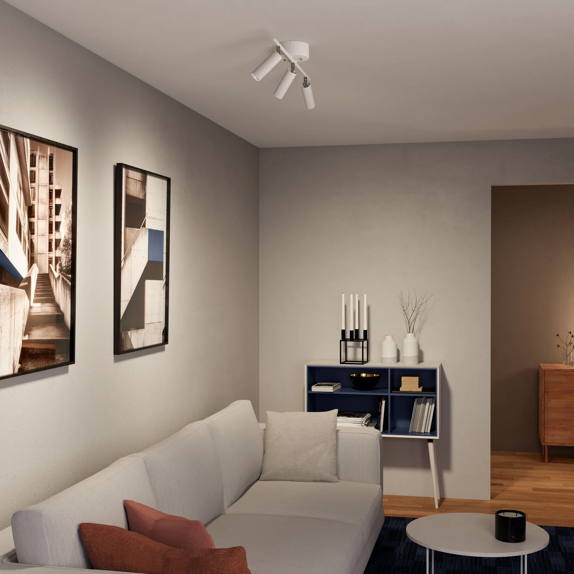 Pipeline skena 3, Matte white Herstal