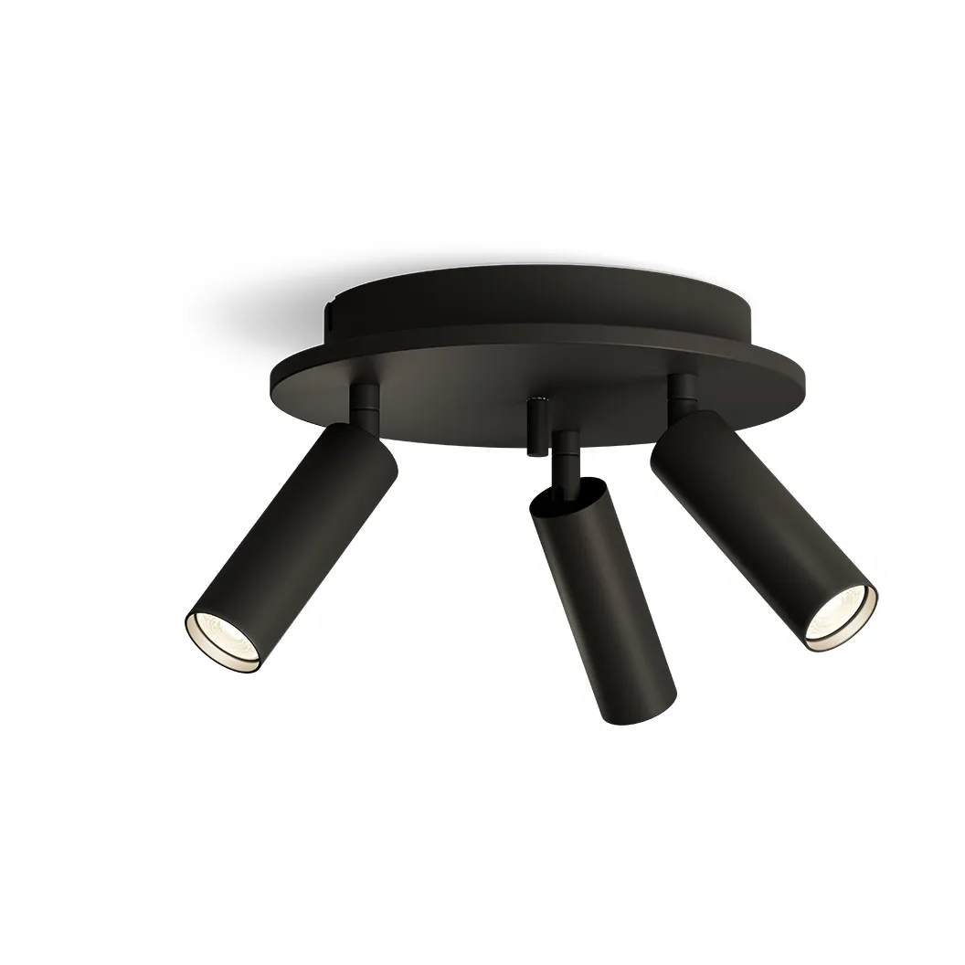 Herstal line spotlight rund 3 Matte black | Scandinavian Design | Pendant lamps | Black