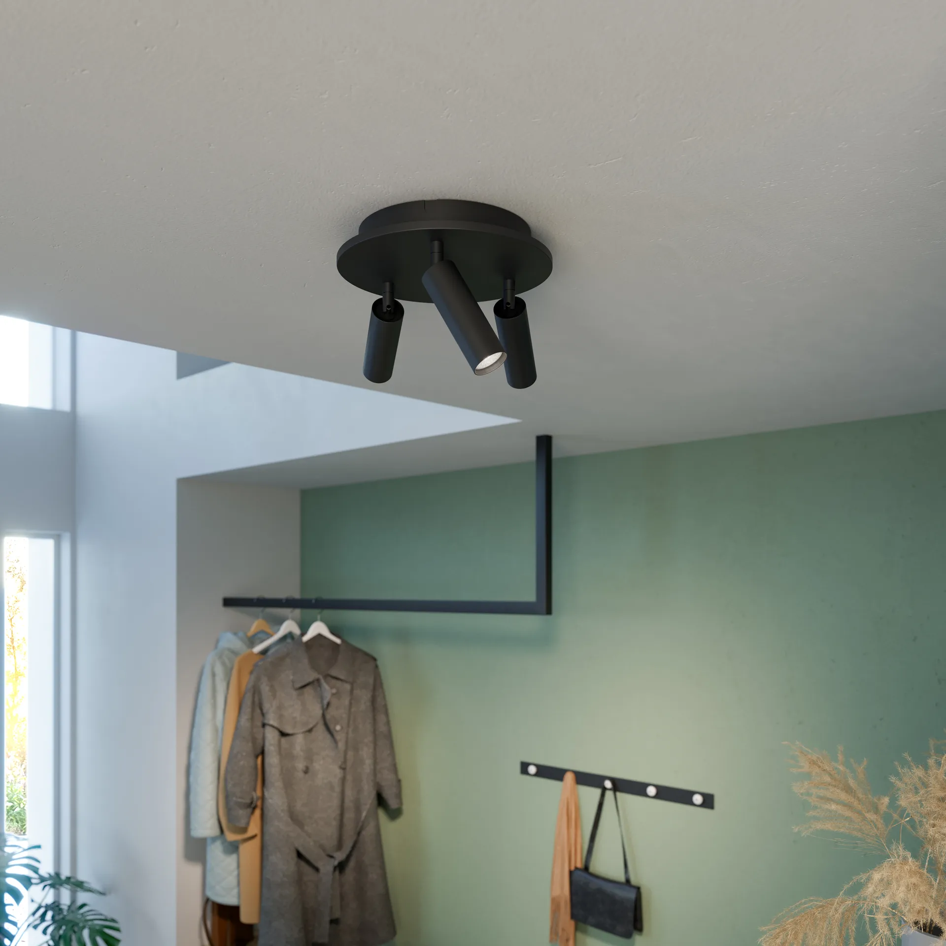 Pipeline spotlight rund 3, Matte black Herstal