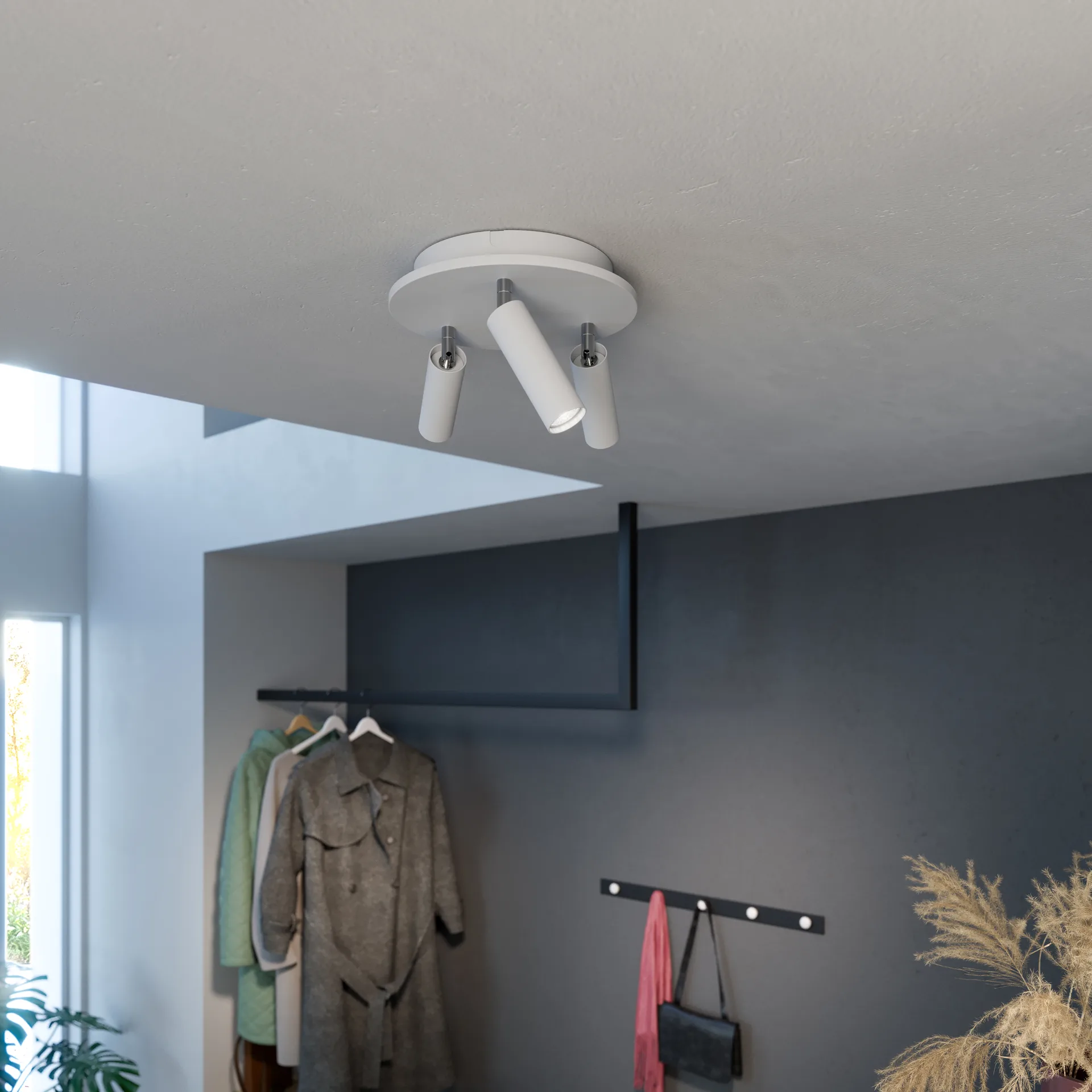 Pipeline spotlight rund 3, Matte white Herstal