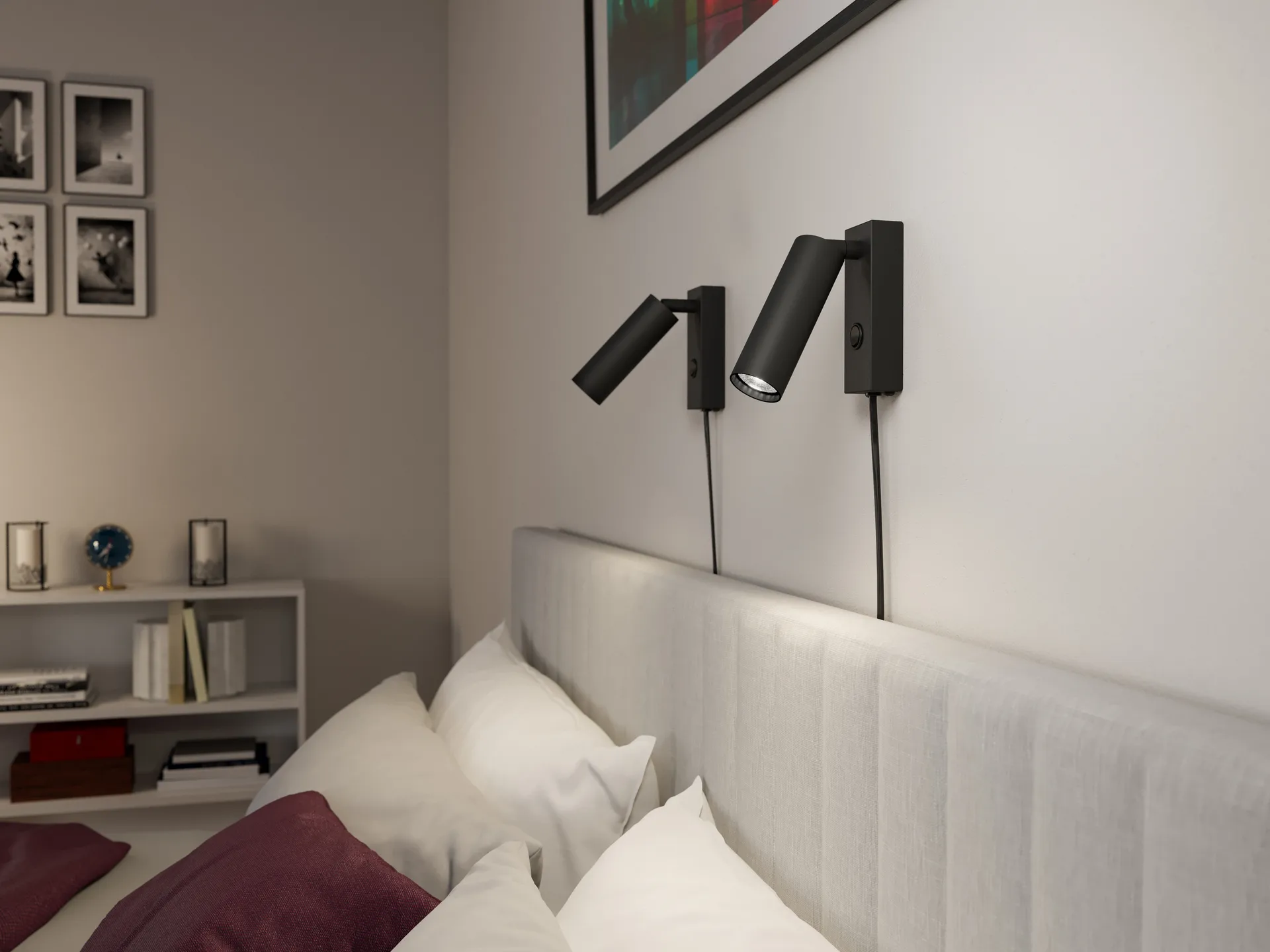 Pipeline wall lamp, Matte black Herstal