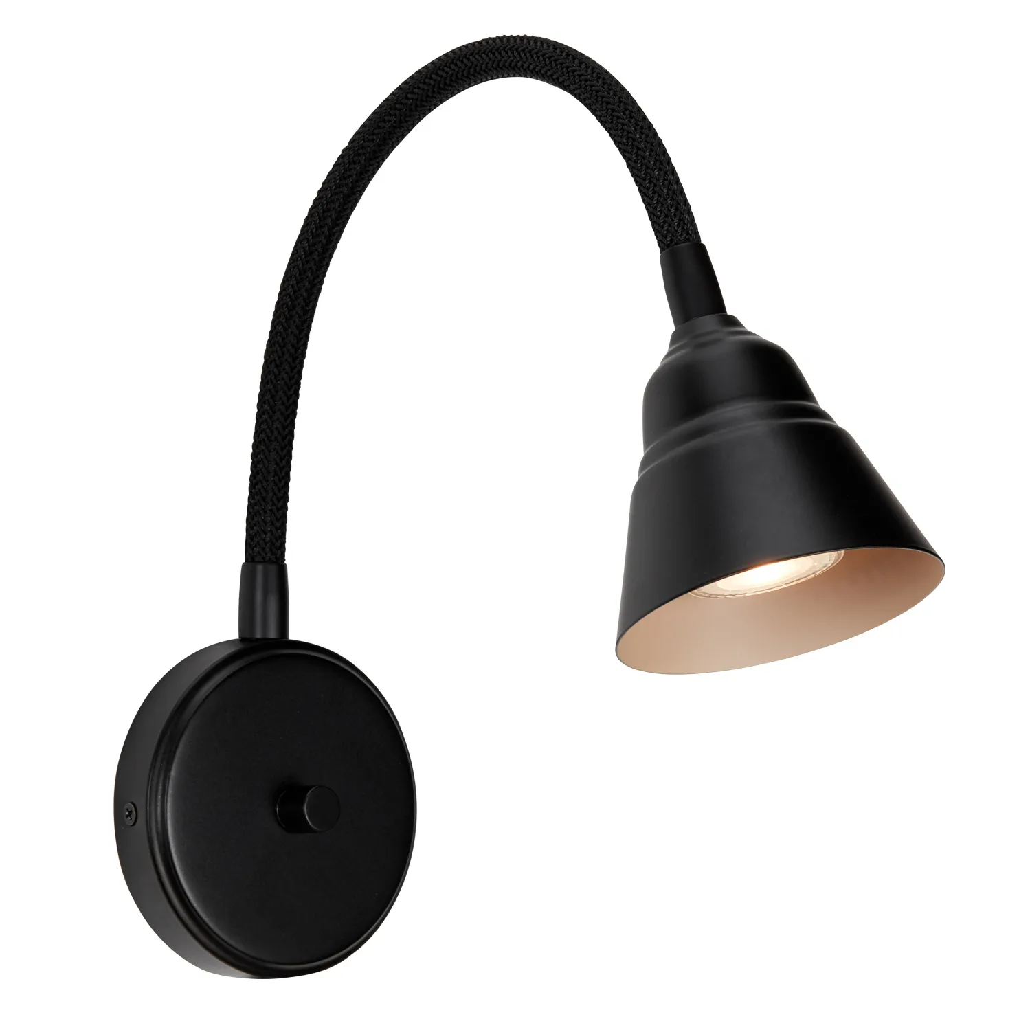 Relief wall lamp, Matte black Herstal