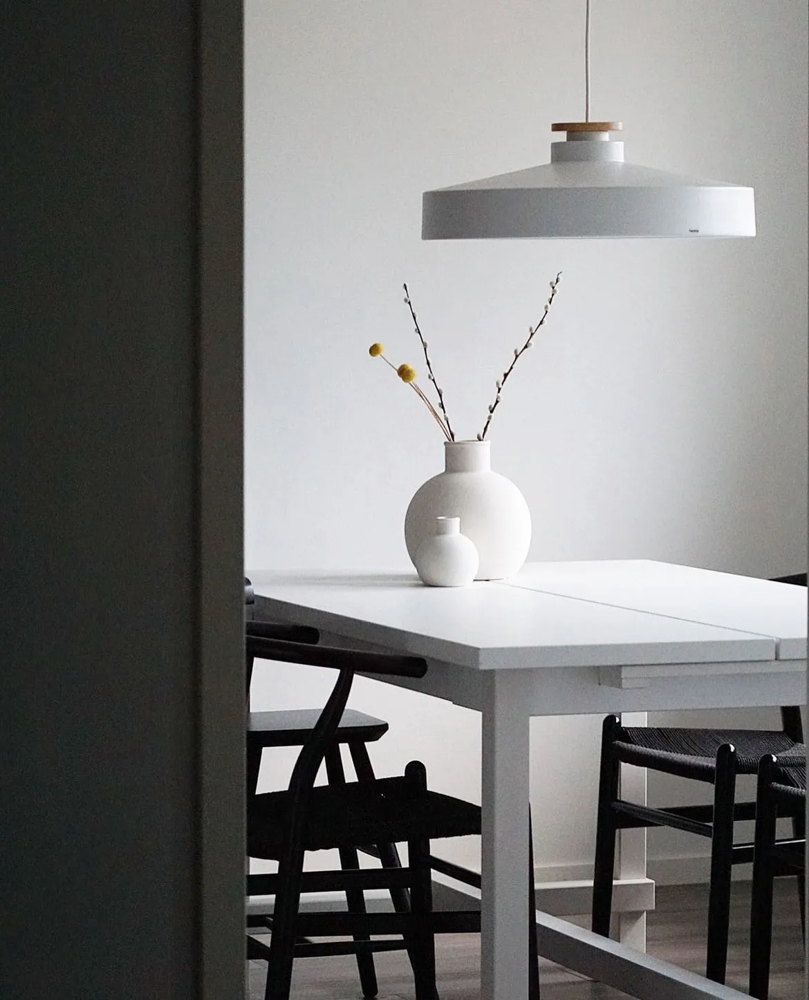 Street pendant lamp L, Matte white Herstal