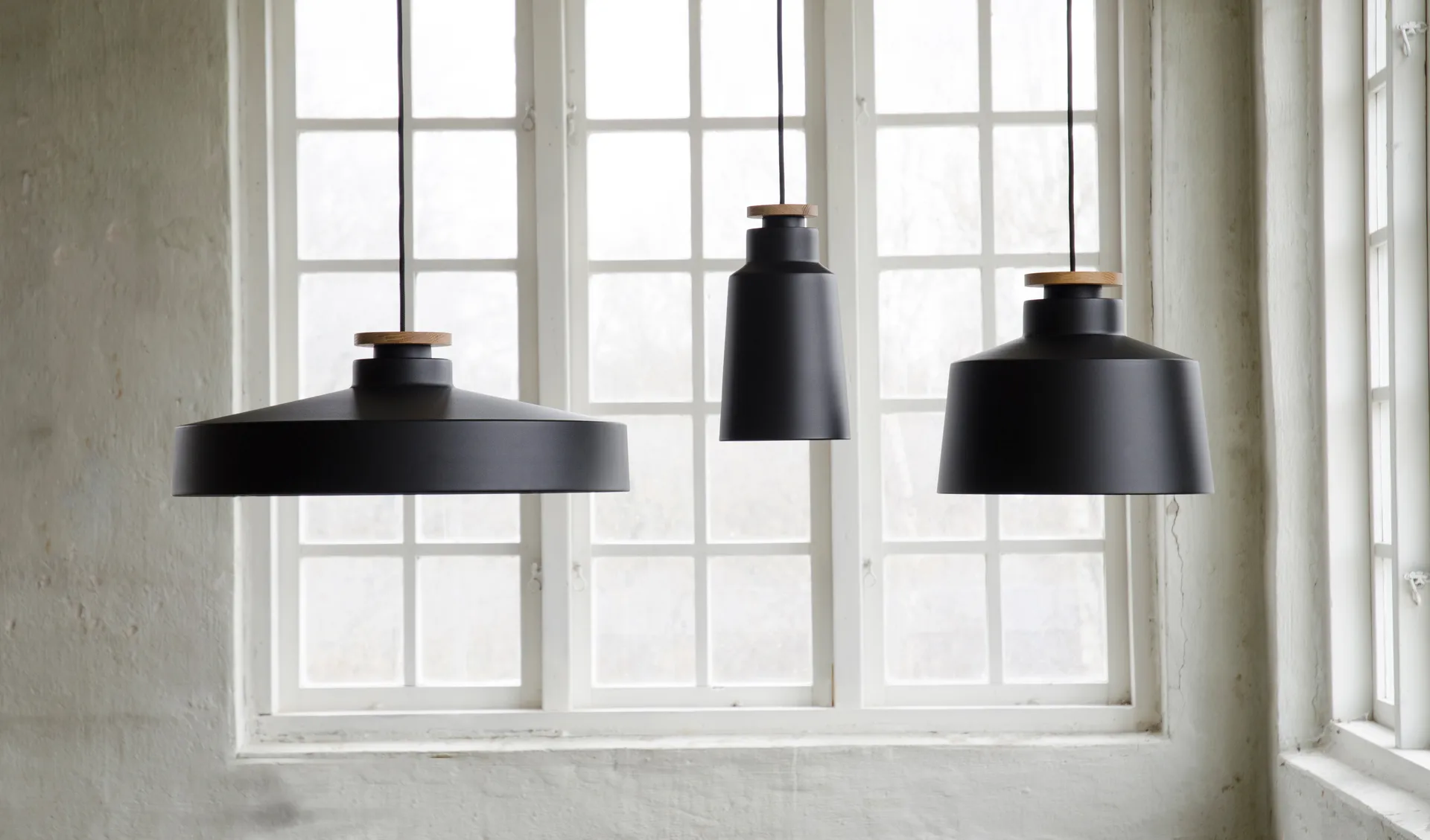 Street pendant lamp S, Matte black Herstal