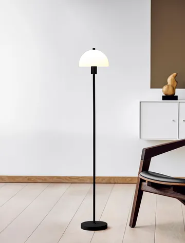 Vienda floor lamp - Black-opal glass - Herstal
