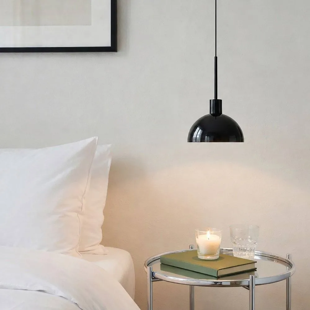 Vienda pendant lamp, Gloss black Herstal