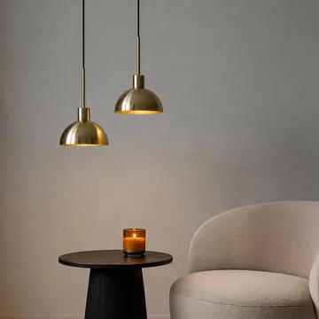 Vienda pendant lamp - Satin brass - Herstal