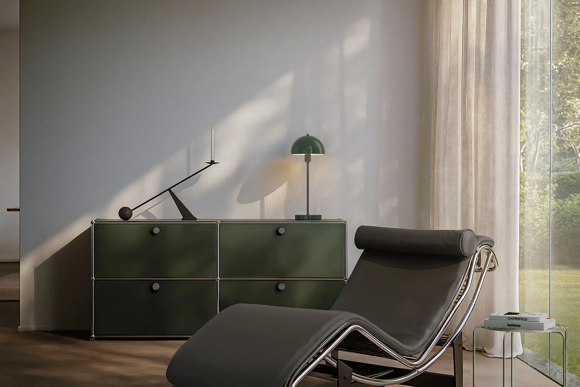 Vienda table lamp, Oak leaf green Herstal