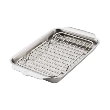 Hestan Ovenbond baking tray with cooling rack - Stainless steel, 16.8x28.8 cm - Hestan
