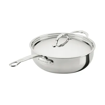 Hestan ProBond Luxe frying pan with lid - Stainless steel, auxiliary handle - Hestan