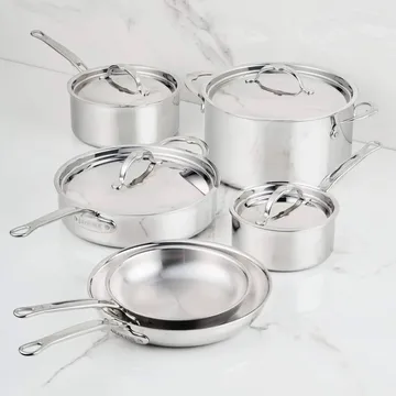 Hestan ProBond Luxe pot and frying pan set - Stainless steel, 10 pieces - Hestan