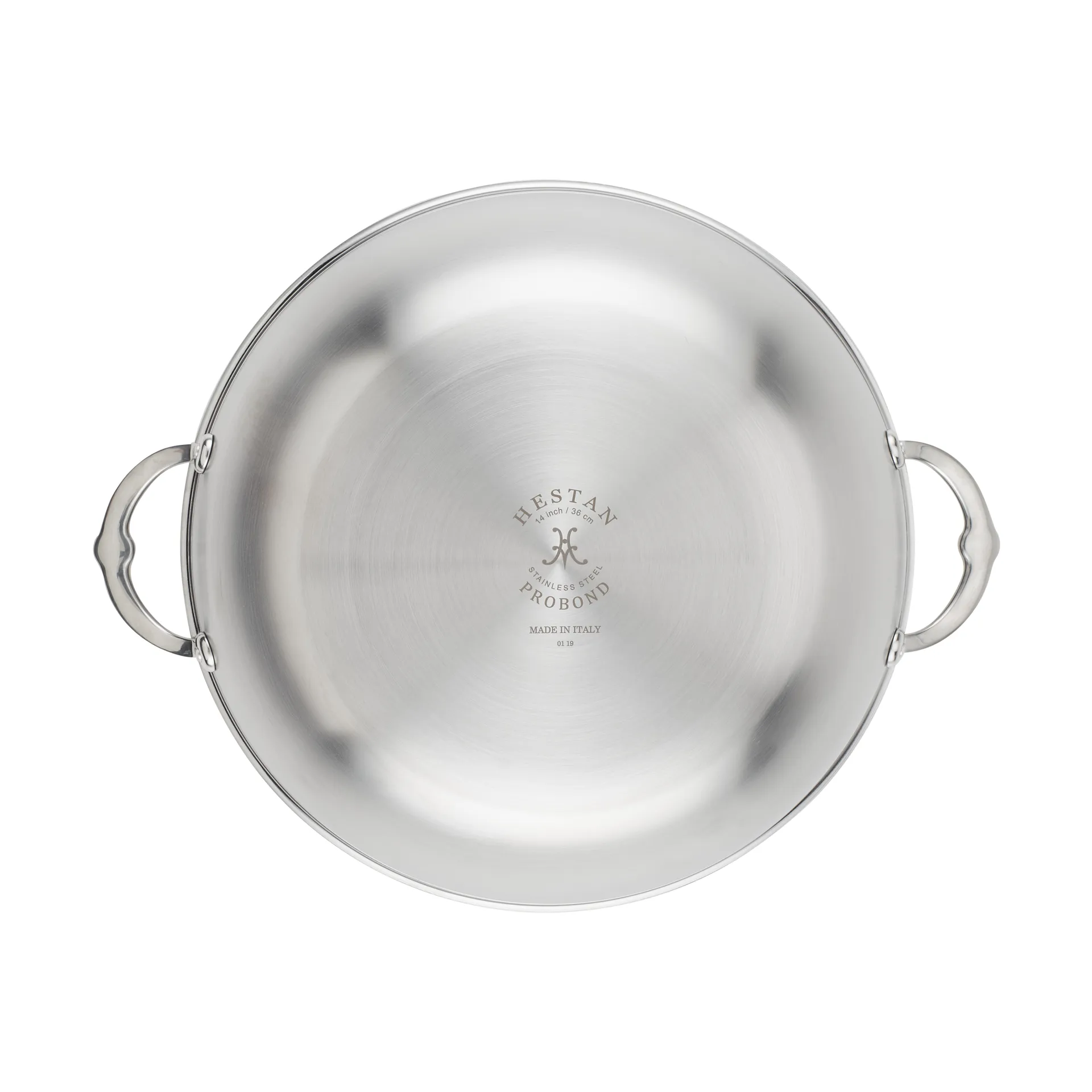 Hestan Probond wok with lid 36 cm, Stainless steel Hestan