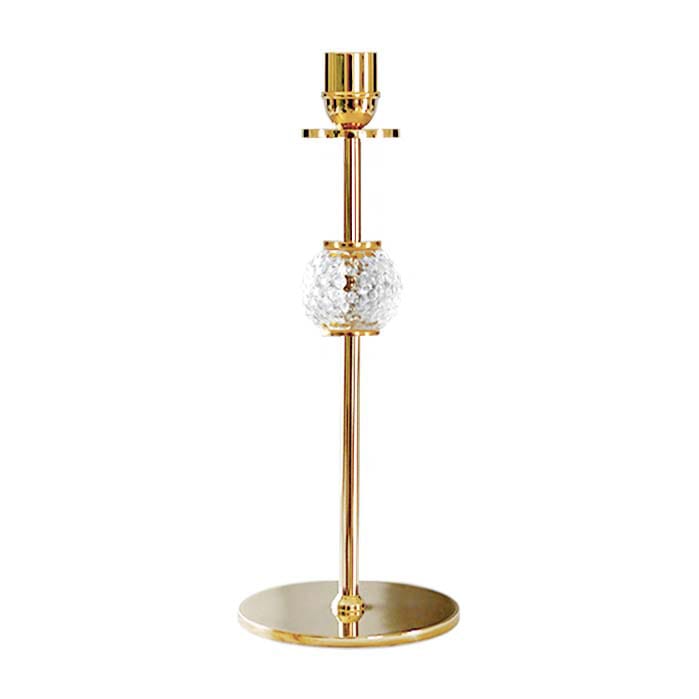 Alba candle sticks 30 cm - Solid brass and glass - Hilke Collection