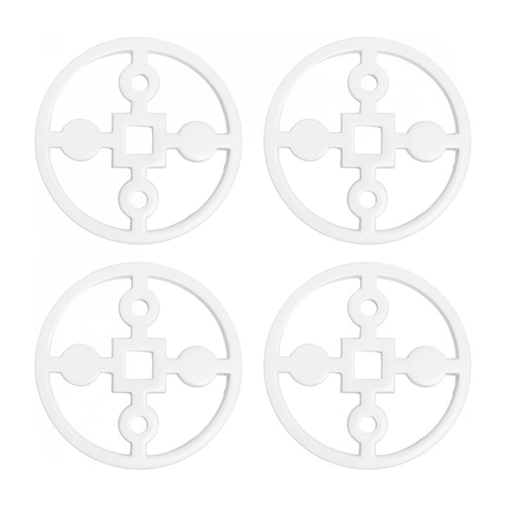 Anima Gemella coaster 4-pack - White - Hilke Collection