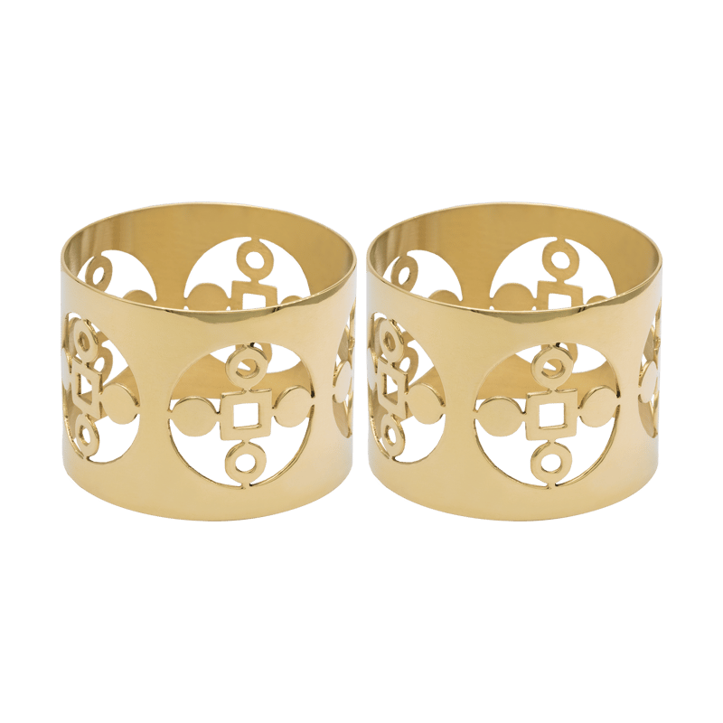 Hilke Collection Anima Gemella napkin ring 2-pack Brass