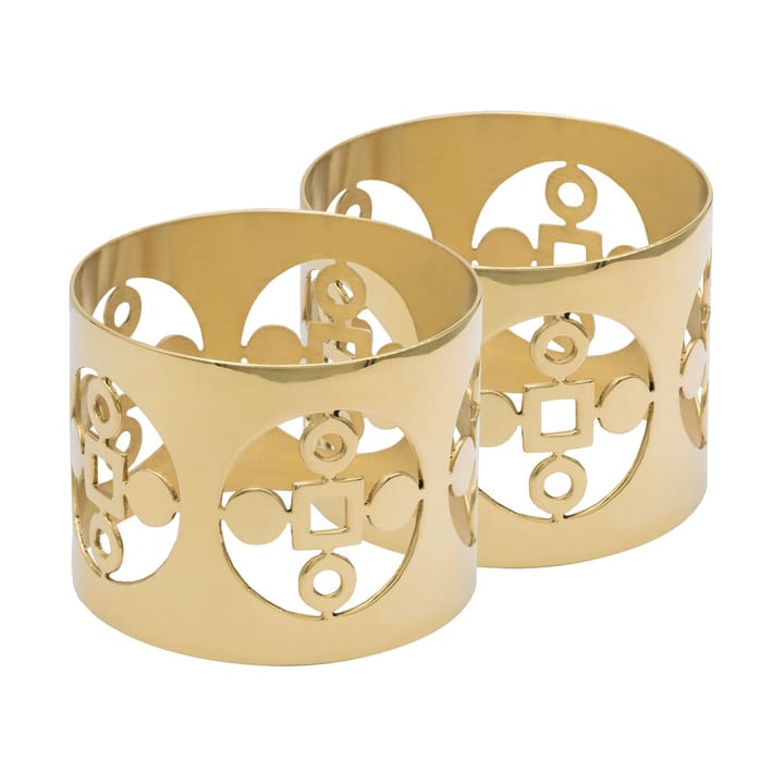 Anima Gemella napkin ring 2-pack - Brass - Hilke Collection