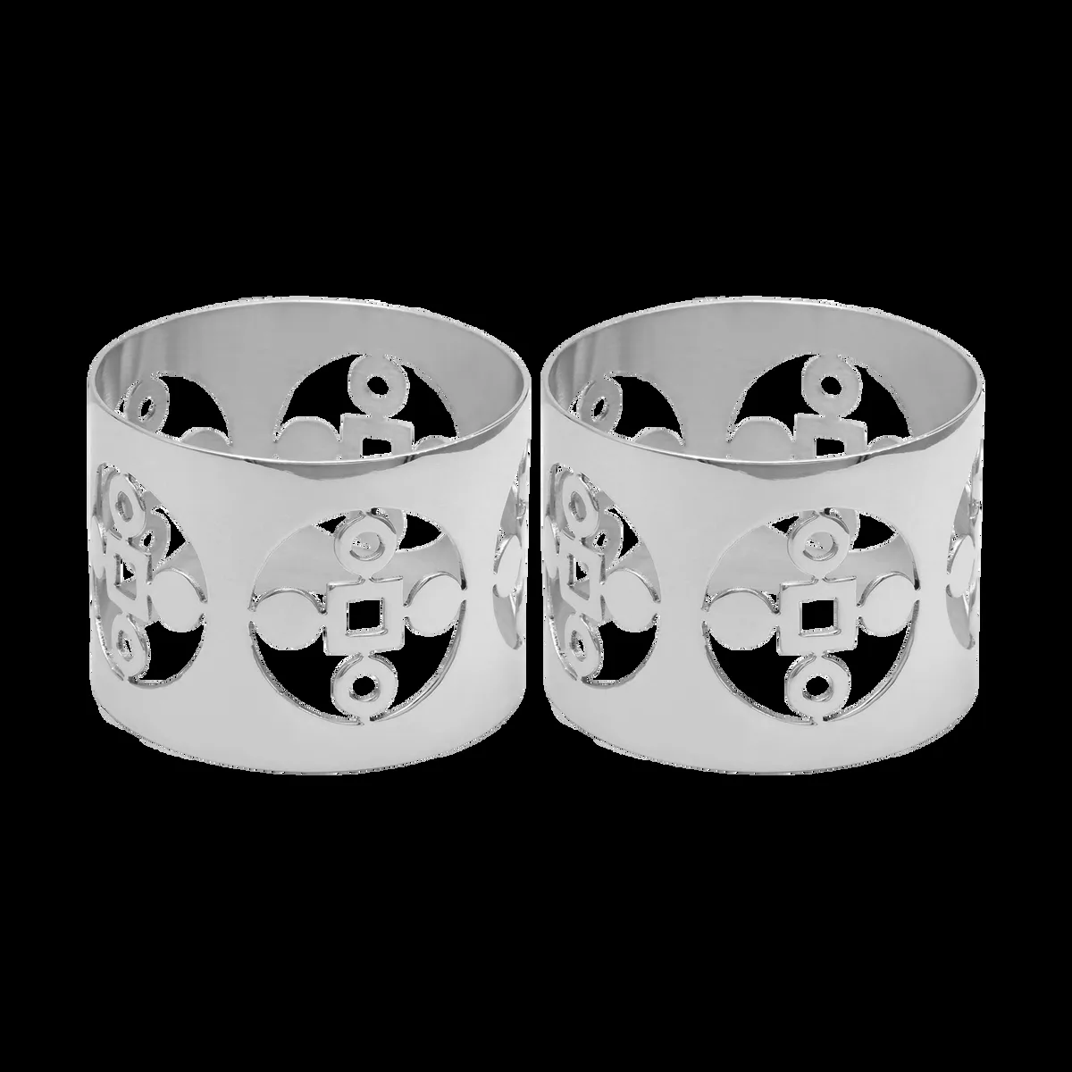 Hilke Collection Anima Gemella napkin ring 2-pack Nickel-plated brass