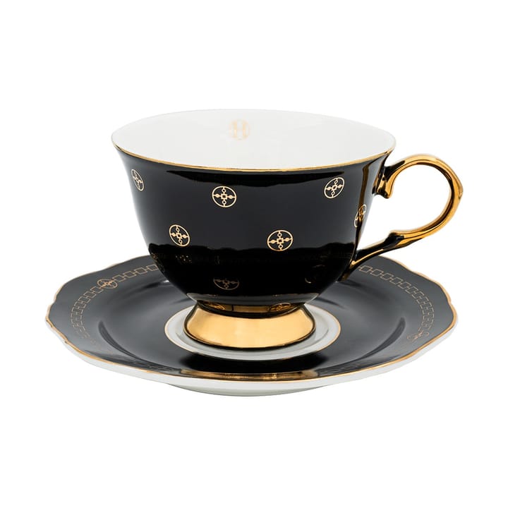 Anima Gemella Nero cup with saucer - 22 cl - Hilke Collection