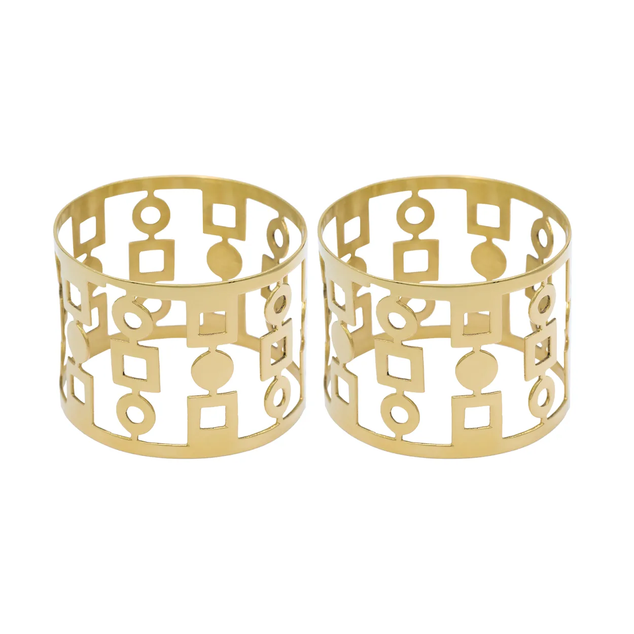 Hilke Collection Anima napkin ring 2-pack Brass | Scandinavian Design | Napkin rings & holders | Gold-coloured