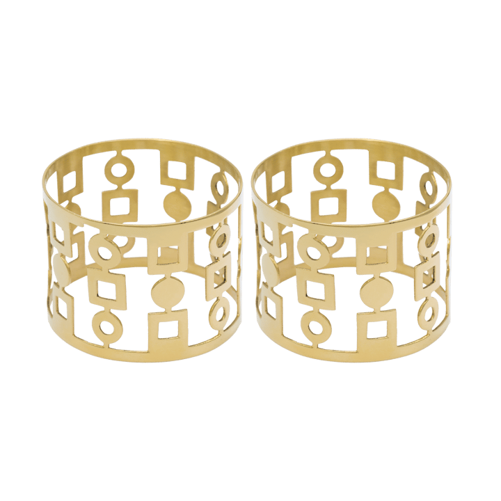 Anima napkin ring 2-pack - Brass - Hilke Collection