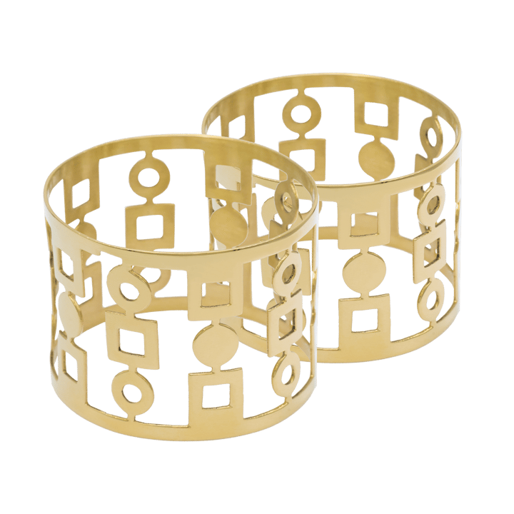 Anima napkin ring 2-pack - Brass - Hilke Collection