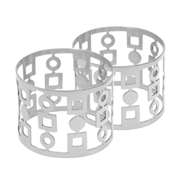 Anima napkin ring 2-pack - Nickel-plated brass - Hilke Collection