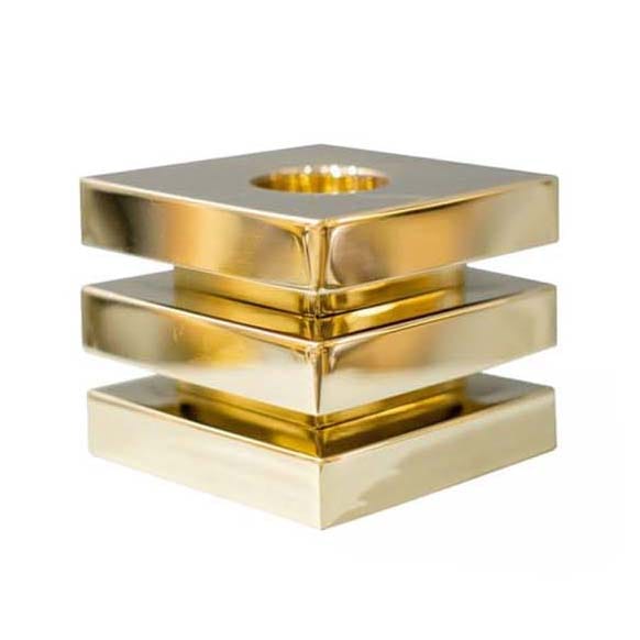 Cara candle sticks - Solid brass - Hilke Collection