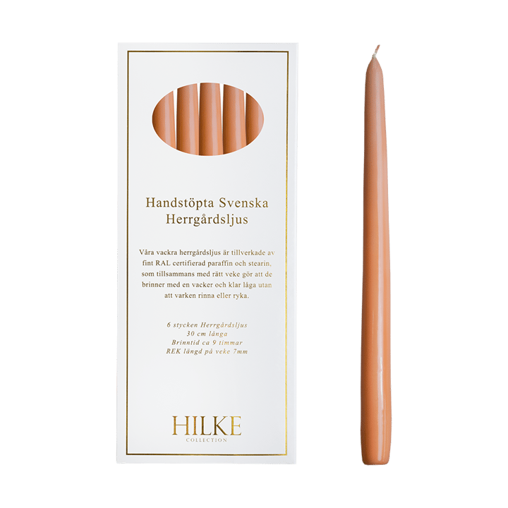 Herrgårdsljus candles 30 cm 6-pack  - Apricot - Hilke Collection