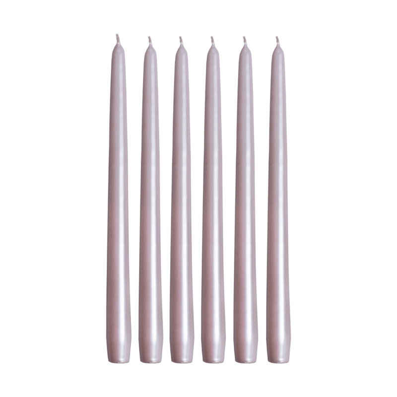 Hilke Collection Herrgårdsljus candles 30 cm 6-pack Dusty pink pearl