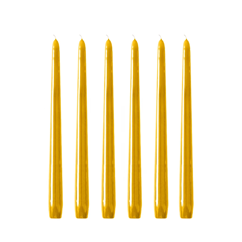 Herrgårdsljus candles 30 cm 6-pack , Mustard yellow Hilke Collection