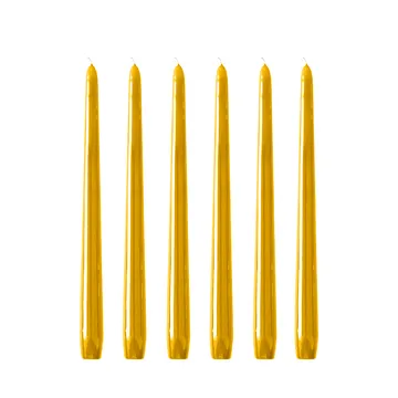Herrgårdsljus candles 30 cm 6-pack  - Mustard yellow - Hilke Collection