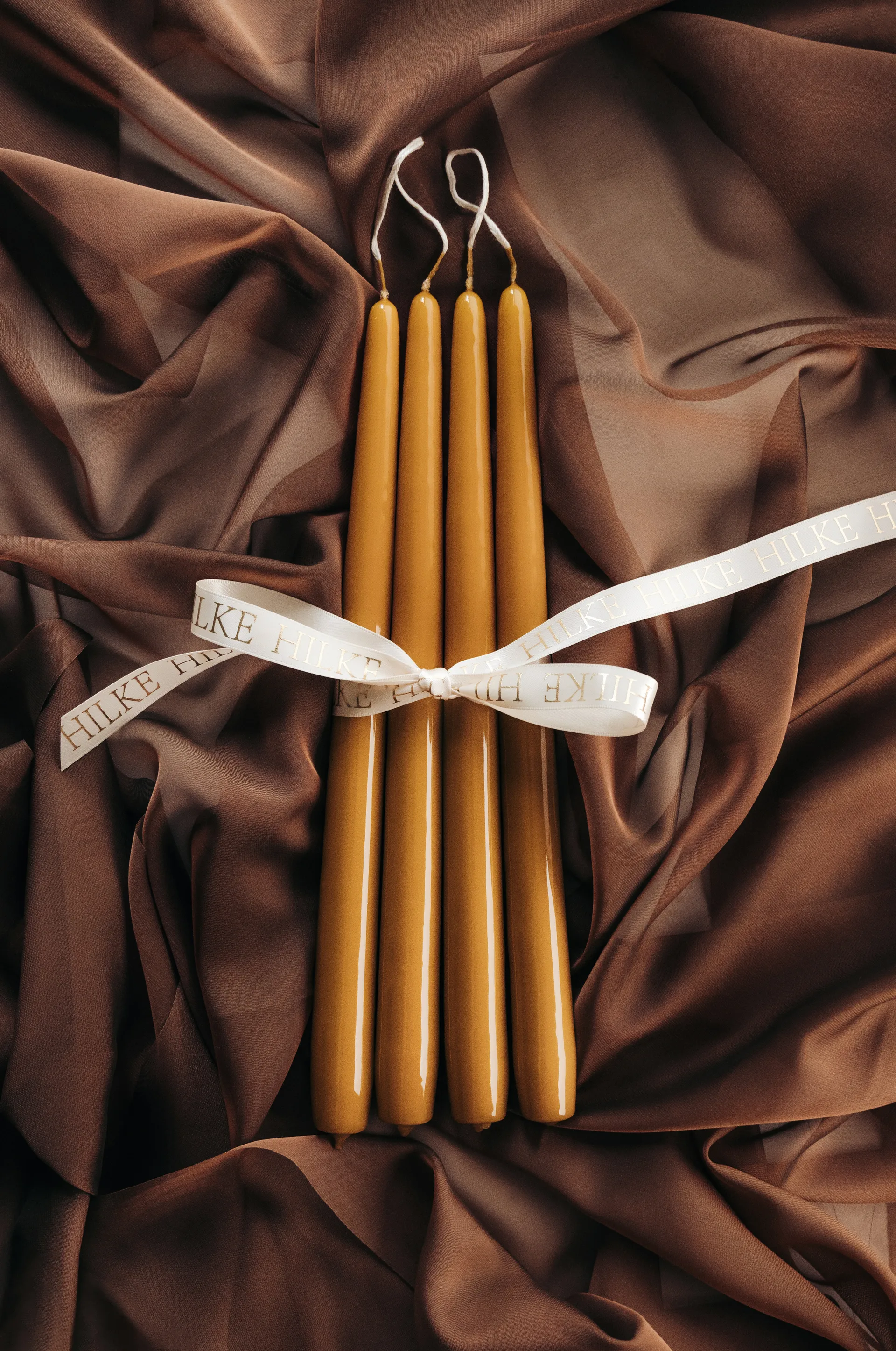 Herrgårdsljus candles 30 cm 6-pack , Mustard yellow Hilke Collection