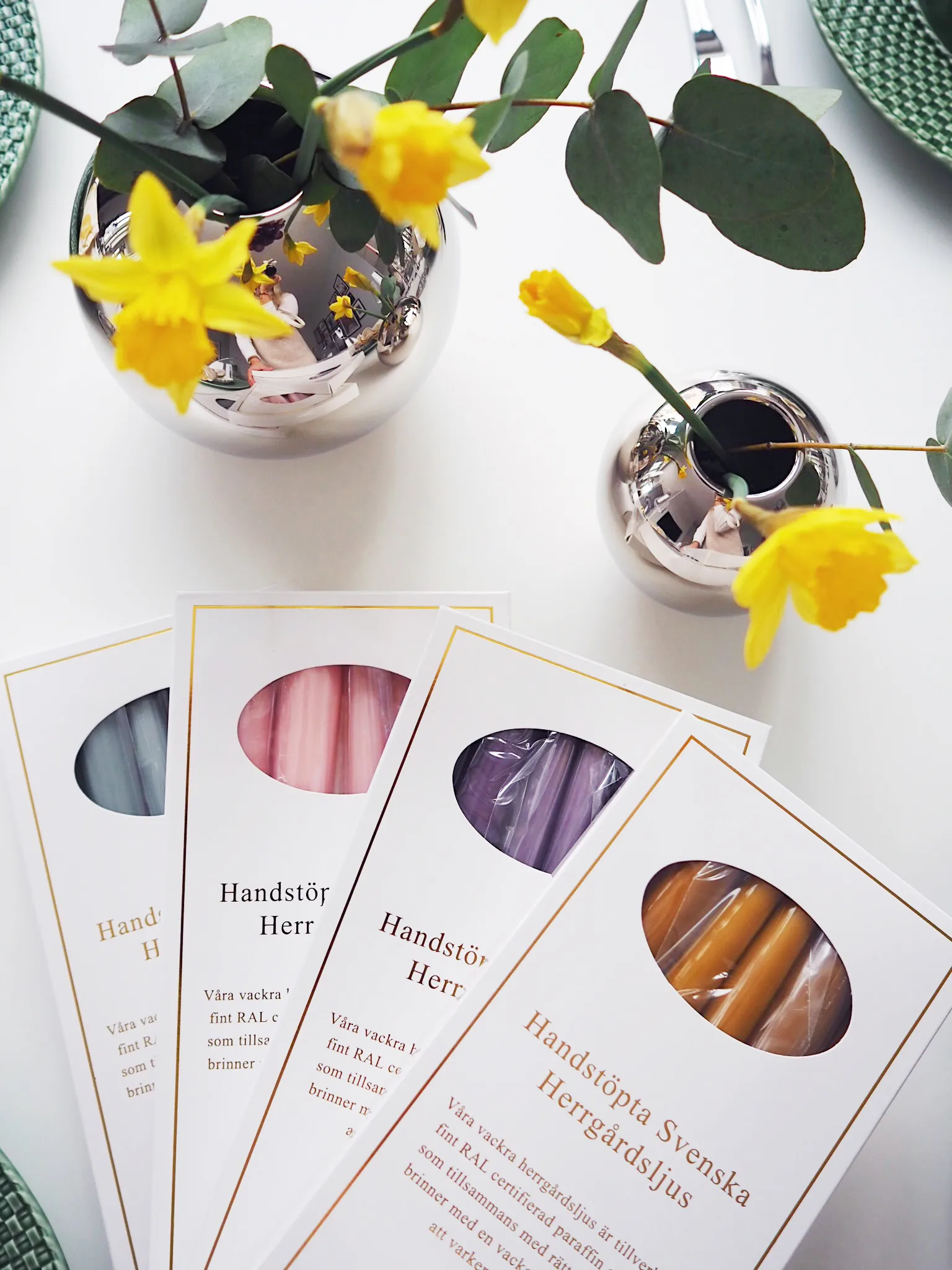 Herrgårdsljus candles 30 cm 6-pack , Mustard yellow Hilke Collection