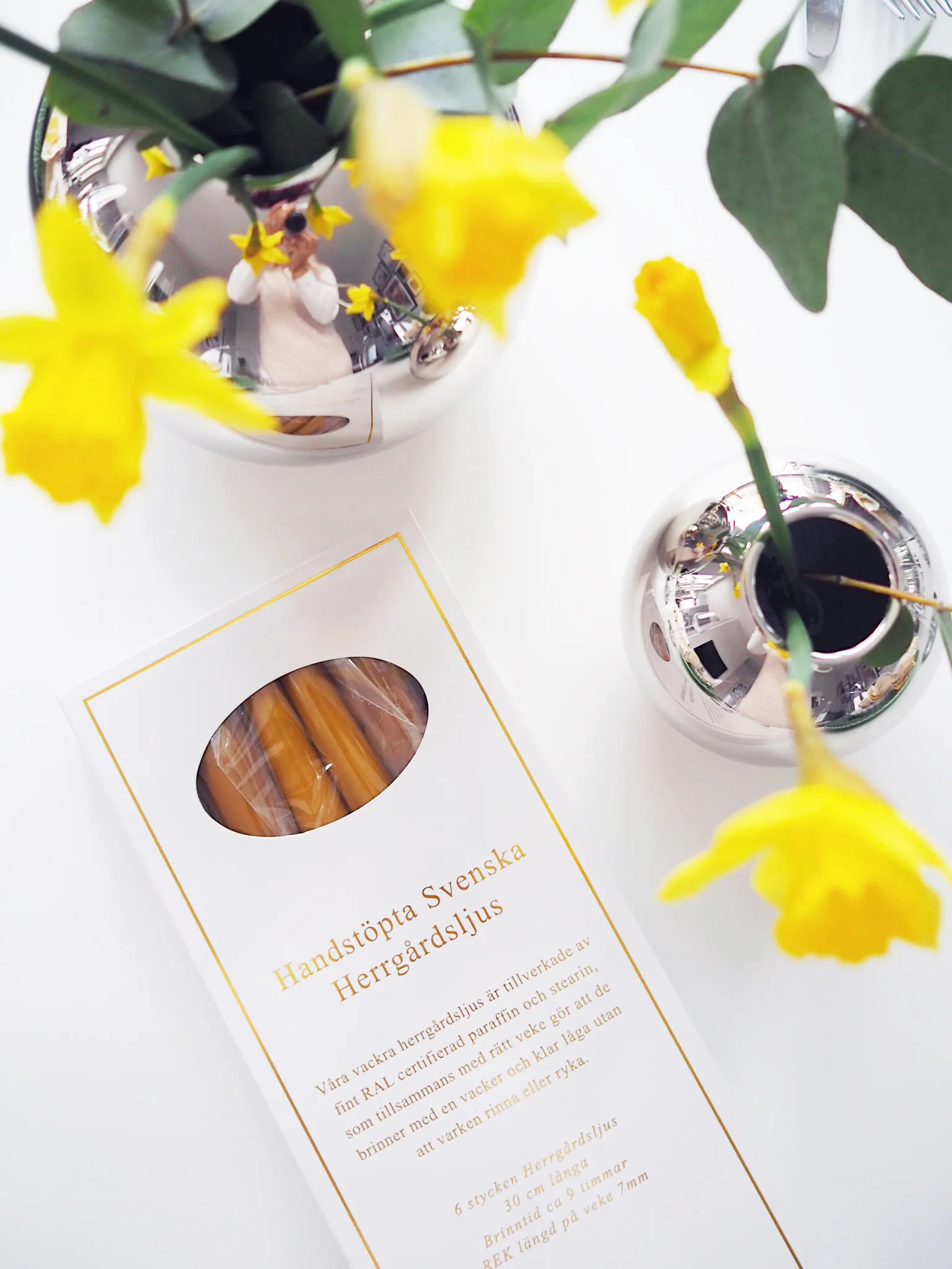 Herrgårdsljus candles 30 cm 6-pack , Mustard yellow Hilke Collection