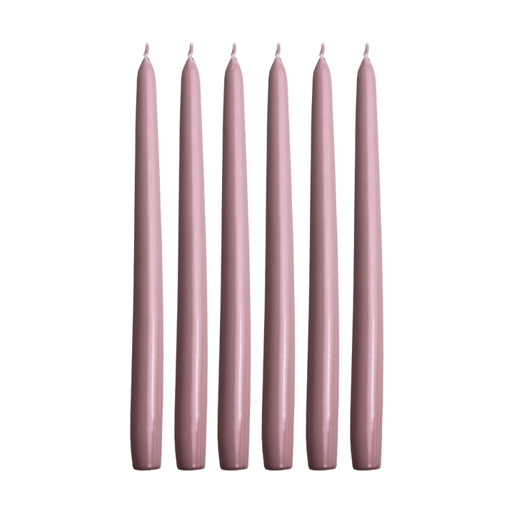 Herrgårdsljus candles 30 cm 6-pack  - Pink metallic - Hilke Collection