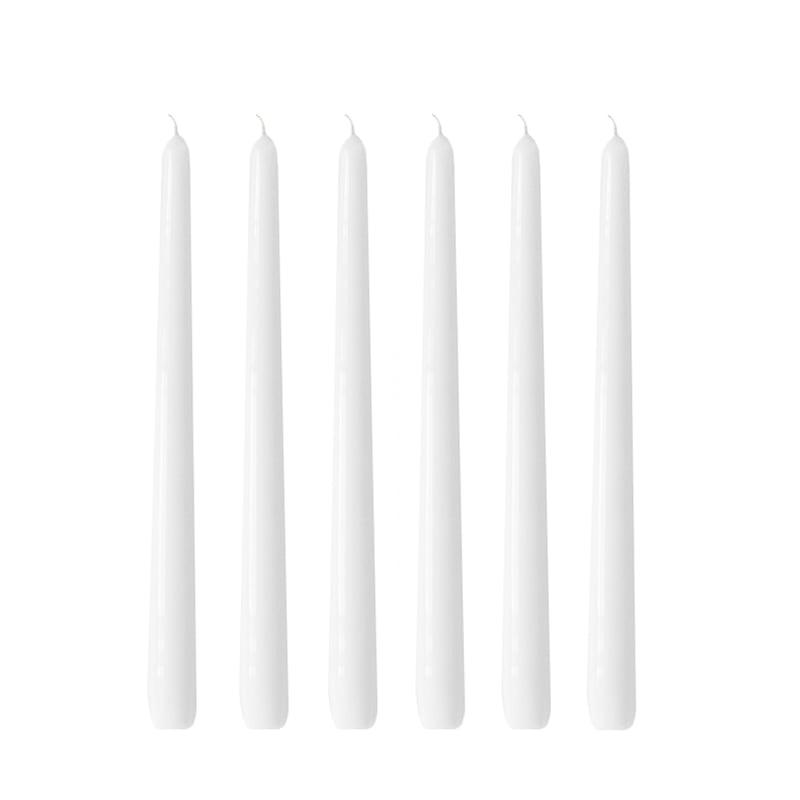 Hilke Collection Herrgårdsljus candles 30 cm 6-pack White glossy